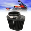 51mm/2in Motorcycle Air Filter ClampOn Dustproof Rubber Black Replacement for