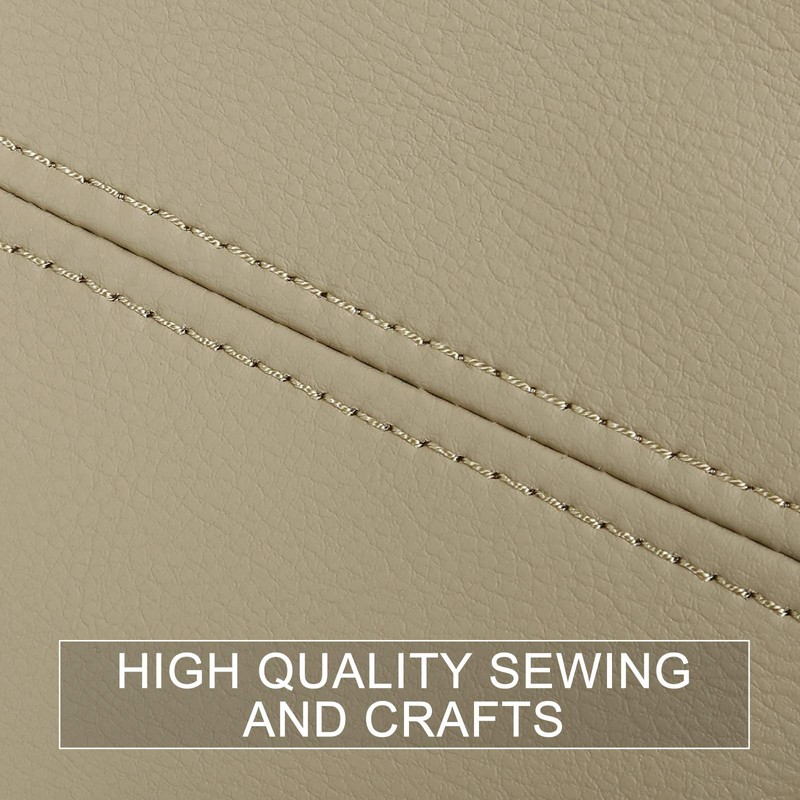 X AUTOHAUX Pair Beige Microfiber Leather Door Panel Armrest Cover