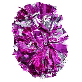 VGEBY 1 Pair Cheerleading Pom Poms,Cheerleader Aerobics Pompoms Plastic Ring Pompoms Cheerleader for School Team Sports Party Dance Competition (Rose+Silver) Sport Equipment