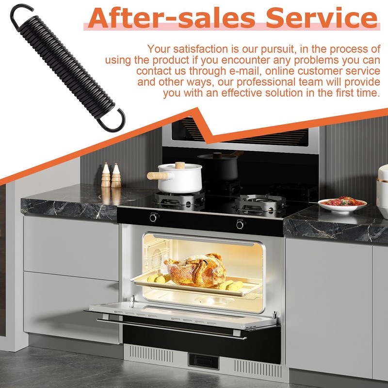 1005800 Oven Door Spring 1"x6.5" with Hooks-Heavy-Duty Extension Springs Compatible