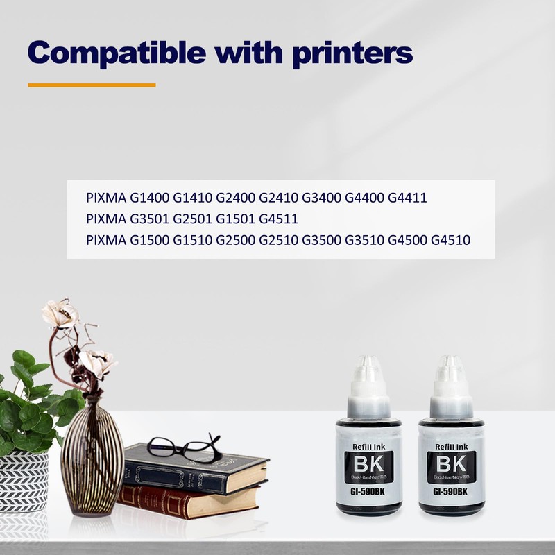 LAIPENG GI-490 GI-590 Ink Compatible with Pixma G1400 G1410 G2400