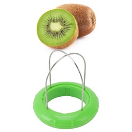 Kiwi Slicer Tool, Portable 2-in-1 Kiwi Fruit Peeler, Stainless Steel Kiwi Fruit Peeler with Easy Grip Handle