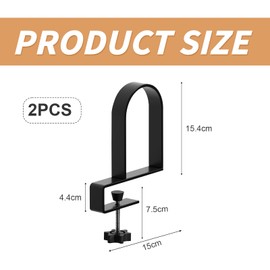 Metal Bookends, Bookends, Adjustable, Bookend for Shelf, Non-Slip Bookends Metal for Desk, Office, School, Home, Library, Black, 1 Pair