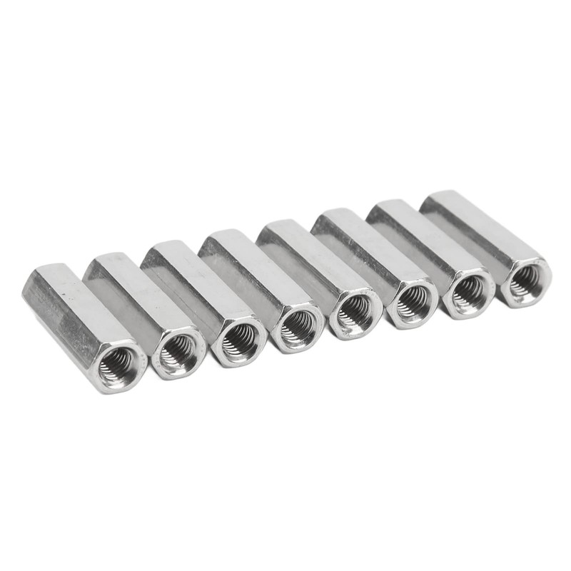 20 Pcs Hex Coupling Nut M5x0.8 25mm Length Stainless Steel