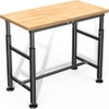 WALMANN Heavy Duty Adjustable Height Workbench 47.5" x 23.5", Rubber