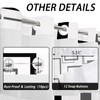 Black and White Hookless Shower Curtain with Snap in Liner,