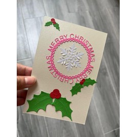 Christmas Holly Leaves Cutting Dies Holly Berries Metal Die Cuts for DIY Embossing Card Making Photo Decorative Paper Dies Scrapbooking