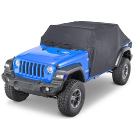 Cab Cover Black Car Cover 82215370 for 2007-2018 Jeep Wrangler JK JKU 4 Door All Weather Sun Snow Dust Protection