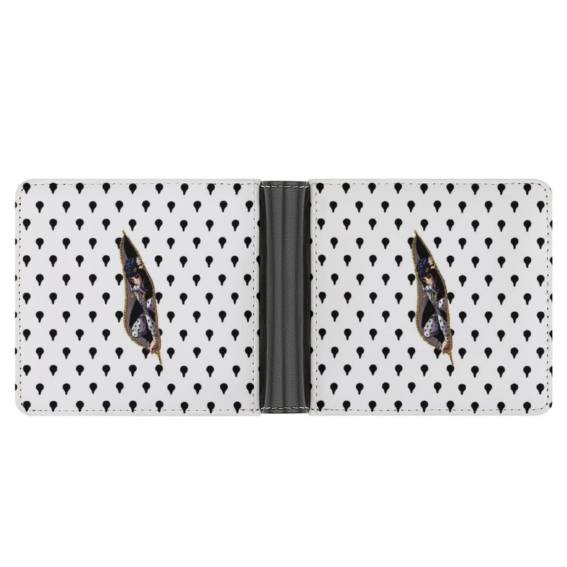 LDU, JoJo's Bizarre Adventure Wallet, Men's, Bifold Leather Coin Purse,