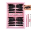 Cluster Lashes Lash Extension D Curl 80D 216Pcs Lash Clusters Individual Lashes Soft DIY Eyelash Extensions Mixed Tray Eyelash Clusters Easy Diy Lash Natural Look (80D-0.07D,8-16mm)