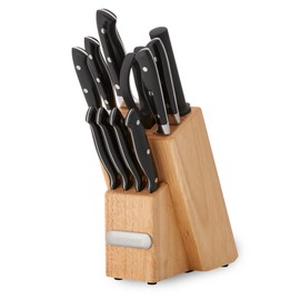 Farberware Forged Triple Riveted Knife Set, 12 Piece, Black