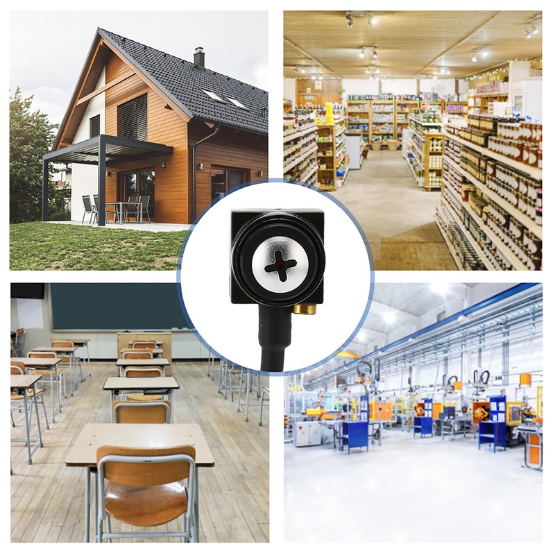 Mini Security Camera Waterproof Night Vision 170° Wide Angle NTSC