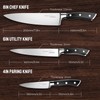 OAKSWARE Kitchen Knife Set 3-Piece, Ultra Sharp Kitchen Knives, Paring