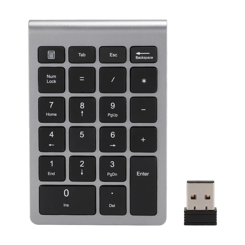 22 Keys Wireless Numeric Keypad USB Plug Play Scissor Foot