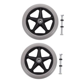 FOMIYES 2pcs 6" Caster Cabinet Wheel Walker Wheel Universal Wheel for Wheelchair Chair Swivel Caster Heavy Duty Wheelchair Supplies Wheel Replacement Alloy and ABS Material