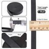 GORGECRAFT 1/2" Wide Faux Grain Buffalo Black Leather Strip 79"
