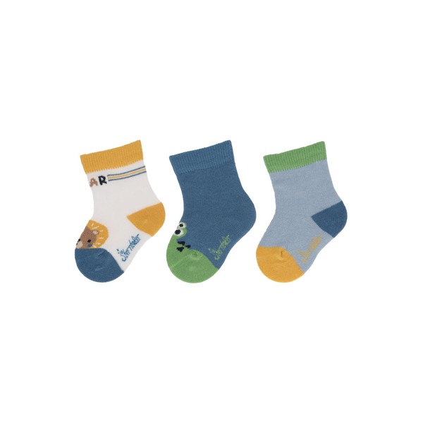 Sterntaler Baby Socks Pack of 3 Lion for Boys -