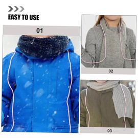 WOONEKY Ski Glove Lanyard Mitten Clips Straps Winter Boys and Girls Gloves Lanyard Mitten Holder Clips for Toddlers