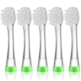 Baby Toothbrush Heads Compatible with Papablic BabyHandy/Toddler Sonic Electric Toothbrushes, Compatible with Brush-Baby BabySonic/Seago SG902/SG602, 5 Pack (18-36 Month)
