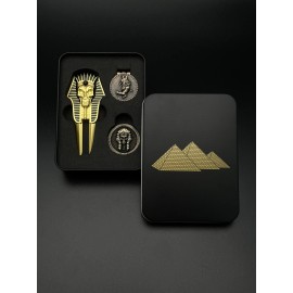 Spartan Golf Tools Skull Mummy Golfing Divot Tool Combo Set. Golf Ball Markers + Magnetic Hat Clip