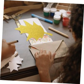 TEHAUX 20pcs Glitter Maple Leaves Crafts Fall Maple Leaf Paper Cuts for Thanksgiving Decor Autumn Party Decorations and Projects Beautiful Foil Design