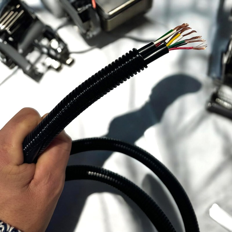 Corrugated Wire Tube Cable Protection Pipe Slit Flexible Car Tubing/Trunking