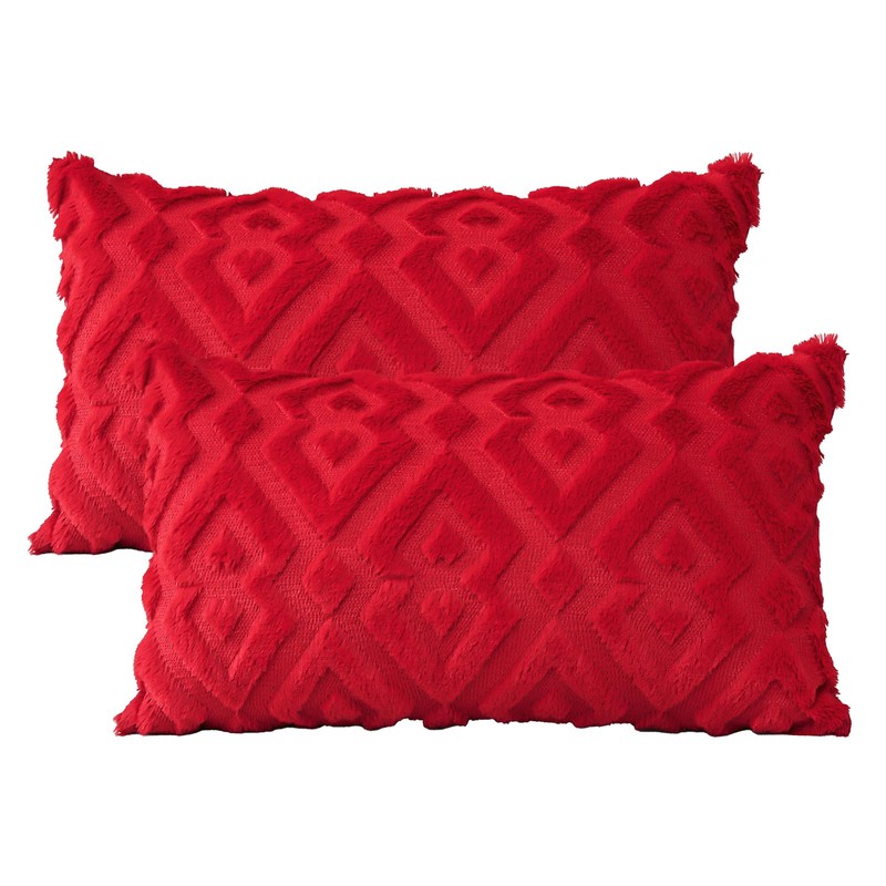 Artscope Pack of 2 Soft Plush Short Wool Velvet Decorative