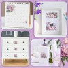 WANDIC 10 Sheets Rub On Transfer Sticker, Lavender Purple Flower