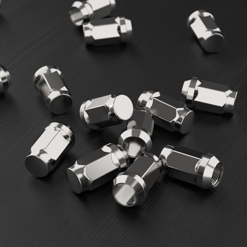 10L0L Golf Cart Wheel Lug Nuts Chrome Standard (16 Pack)