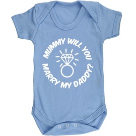 Hippowarehouse Mummy will you marry my daddy? baby vest bodysuit (short sleeve) boys girls