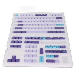 PBT Keycaps 128 Keys Vivid Colors Fadeless Durable PBT Easy Installation Mechanical Keyboard Keycaps Vaporwave