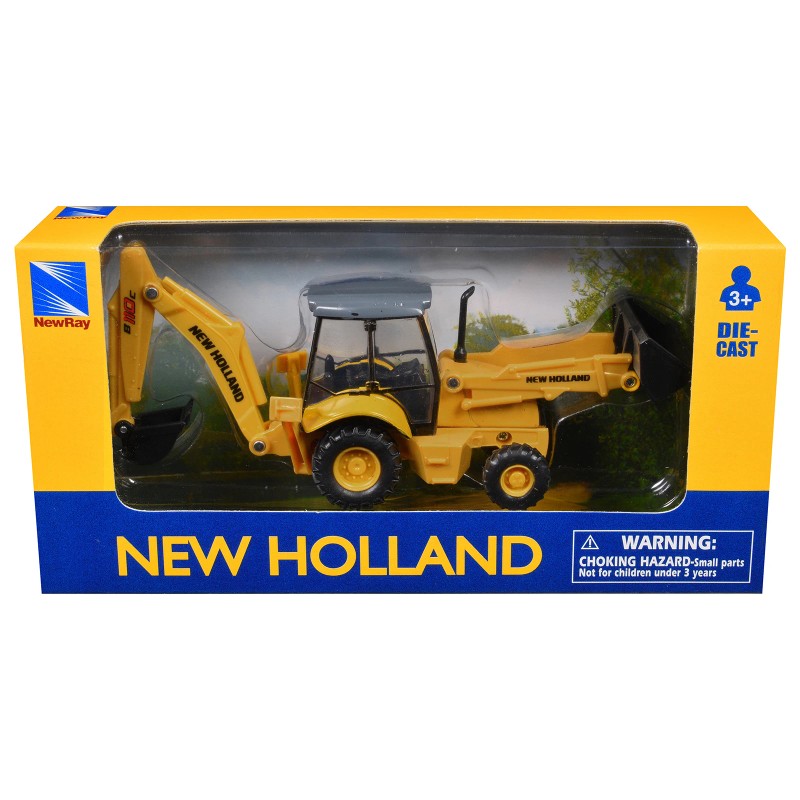 DCD New Holland B110C Yellow Diecast Model New Ray's Exciting