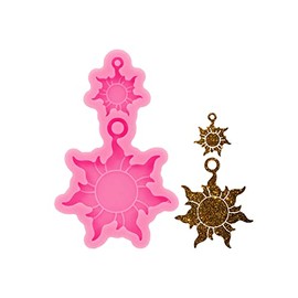 Molde de resina de silicona con forma de flor de sol, molde de resina, molde de fundición de resina, para joyería y colgantes, ideal como regalo para hacer collares, manualidades