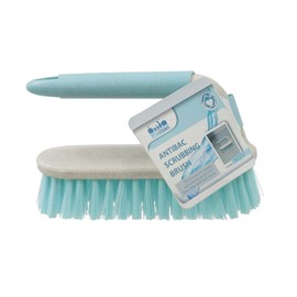 JVL Pro Clean Anti-Bacteria Scrubbing Brush with Handle, Blue, One Size