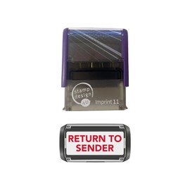 Imprint 11 38 x 14mm Return to Sender Self Inking Rubber Stamp in RED Ink Stamp Design 4U