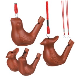 TOYANDONA Pottery Bird Whistle 4pc Set Bird Call Whistle Toys for Kids Musical Instruments Unique Present