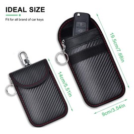 Divono 3 Pcs Faraday Pouch for Car Keys, Car Key Signal Blocker Pouch, Anti-Fingerprint Faraday Cage Protector Faraday Key Fob Protector Faraday Bag for Car Security