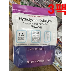 Trader Joe's Hydrolyzed Collagen Powder Unscented 198g 3 Packs / 하이드롤라이즈드 콜라겐 파우더 무향 198g 3팩