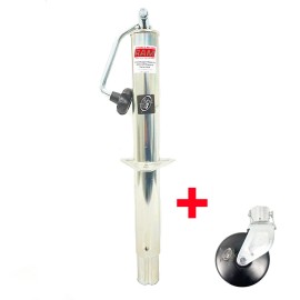 RAM 5,000 lbs Top Wind RAM  Zinc A-frame Trailer Jack w/ 6" Steel Caster Wheel