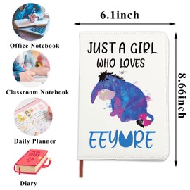 PLITI Funny Cartoon Donkey Inspired Journal Notebook Donkey Lover Gift Donkey Mom Gift Donkey Fans Notebook (girl loves eey JN)
