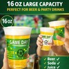 Soccer Party Cups 16 oz, 50 Pack Disposable Plastic Drinking