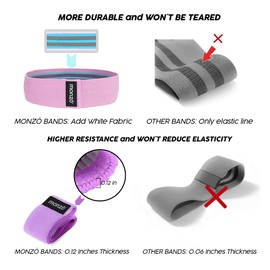 MONZÓ , Banda Gluteo, Hip Bands, Banda De Resistencia, Crossfit, Functional Fitness, Yoga (Verde Aqua/Crema/Negro)