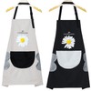 Voarge 2 Small Daisy Kitchen Aprons Adjustable Washable Waterproof Oily