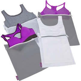 Laundry 360 4 Pack Active wear Wash Bag Set | Set includes 2 Large Bags and 2 Medium Bags | Protect Clothing | Laundry Accessories | Assorted Colors