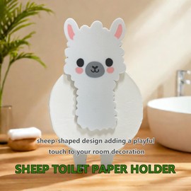The New Sheep Toilet Paper Holder - Funny Alpaca Toilet Paper Roll Holder Free Standing Bathroom Set, 3D Printed Black Sheep Loo Roll Holder,Hilarious Toilet Paper Holder Stand (Alpaca 1pcs)
