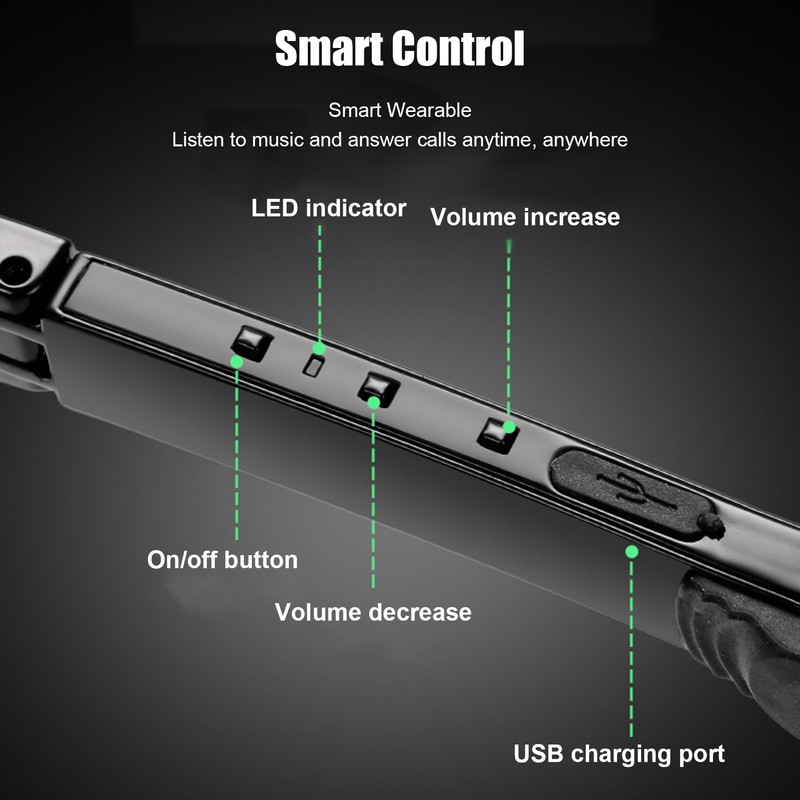 Smart Sunglasses Multifunctional Wireless Bluetooth Sunglasses for PC Laptop ComputerWhite