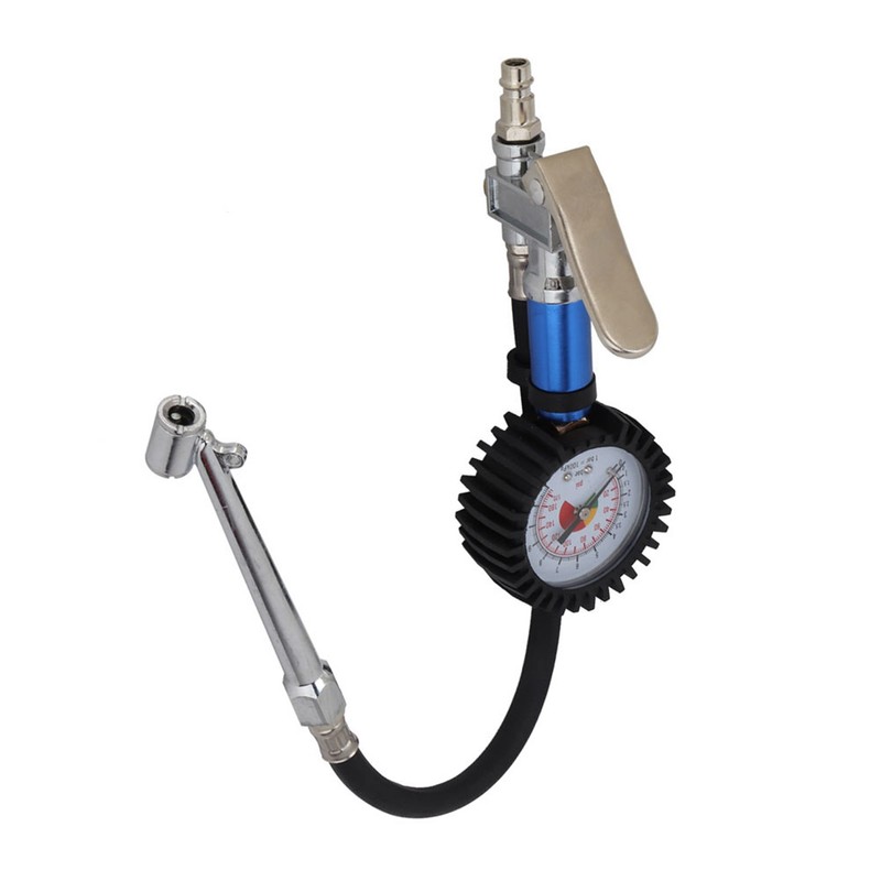 12 Bar Self clamping Tire Inflator with Air Pressure Gauge