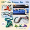 3D Printed Dragon,Dragon Eggs with Dragon Inside,12''Full Articulated Crystal Dragon,Dragon