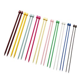 VOANZO 10 Pairs 25cm Long Straight Pointed Plastic Knitting Needles Crochet Hooks