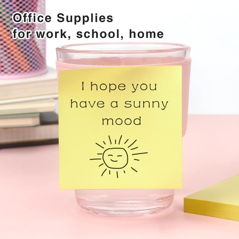 Sticky Notes 3x3 Self-Stick Notes Bright Colors Sticky Notes 4